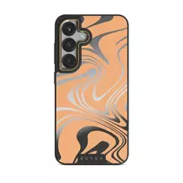 High Vibrations - Color Swirl Samsung Galaxy S25 Case, Elite Mirror (Magnetic) / Gold