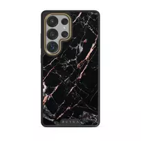 Rose Gold Marble - Samsung Galaxy S25 Ultra Case, Elite Dark (Magnetic) / Gold