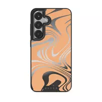 High Vibrations - Color Swirl Samsung Galaxy S25 Case, Elite Mirror (Magnetic) / Gunmetal