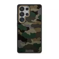 Tropical Green Camo - Samsung Galaxy S25 Ultra Case, Elite Dark (Magnetic) / Gold