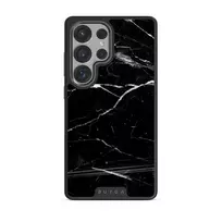 Noir Origin - Black Marble Samsung Galaxy S25 Ultra Case, Elite Dark (Magnetic) / Gunmetal