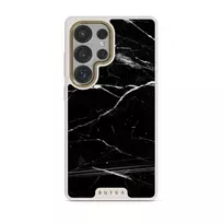 Noir Origin - Black Marble Samsung Galaxy S25 Ultra Case, Elite Light (Magnetic) / Gold