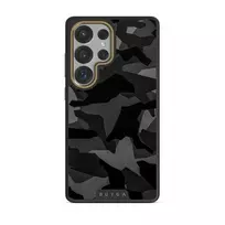 Night Black Camouflage - Samsung Galaxy S25 Ultra Case, Elite Dark (Magnetic) / Gold