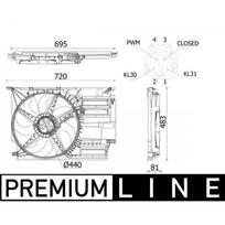 Radiatoriaus ventiliatorius MAHLE ORIGINAL CFF 531 000P