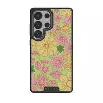 Amalfi Coast - Colorful Floral Samsung Galaxy S25 Ultra Case, Elite Dark (Magnetic) / Gunmetal