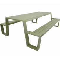 Pikniko stalas su suoliukais ESTILO 220x183x74cm šviesiai žalias