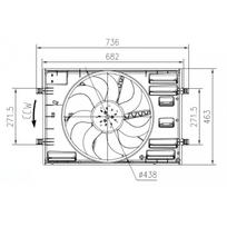 Radiatoriaus ventiliatorius NRF 47916