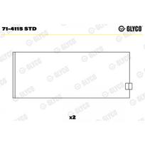 Švaistiklio didysis guolis (indėklas) GLYCO 71-4115 STD