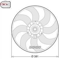 Radiatoriaus ventiliatorius DENSO DER02006