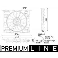 Radiatoriaus ventiliatorius MAHLE ORIGINAL CFF 549 000P
