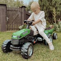 WOOPIE pedalinis traktorius Farmer GoTrac MAXI su priekaba – tylūs ratai