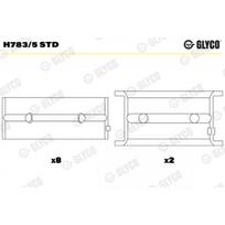 Alkūninio veleno pagrindiniai guoliai GLYCO H783/5 STD
