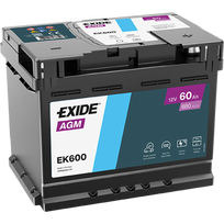 Akumuliatorius EXIDE AGM EK600 60AH 680A
