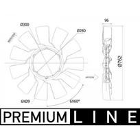Variklio aušinimo ventiliatoriaus sparnuotė MAHLE ORIGINAL CFW 86 000P