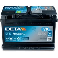 Akumuliatorius DETA EFB DL700 70AH 760A