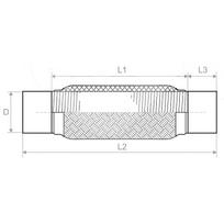 Išmetimo sistemos lanksti mova Professional Parts 25991065-1