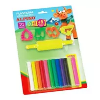Plastilinas su įrankiais ALPINO, 10+2 spalvos