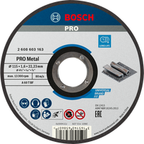 Pjovimo diskas, kampinis šlifuoklis BOSCH 2608603163