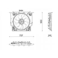 Ventiliatorius, radiatoriaus MAHLE ORIGINAL CFF 645 000P