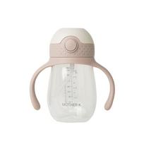 Gertuvė su šiaudeliu Mother-K HUG PP Pink Beige, 240 ml