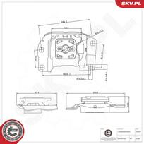 Automatinės pavarų dėžės tvirtinimas ESEN SKV 75SKV817