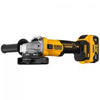 Akumuliatorinis kampinis šlifuoklis DEWALT 18V 125MM Slide Switch 1×4 Ah & Box