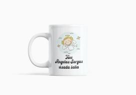 Standartinis puodelis Tavo Angelas Sargas visada šalia 1 vnt, balta
