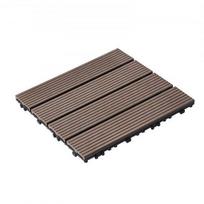 Grindinio plytelės, 10 vnt., 30x30x2 cm, rudos, plastikinės medžio lauko grindys