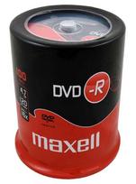 DVD-R diskai Maxell, 4,7GB, 16X, 120 min., 100 vnt., rietuvėje