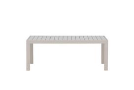 Kavos staliukas Copacabana elegantiškas ir funkcionalus 70x120 cm smėlio spalvos, aliuminio
