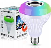 RGB LED disco lemputė su „Bluetooth“ garsiakalbiu, E27, su nuotolinio valdymo pultu, 230 V