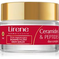 Lirene Ceramides & Peptides Duo Complex 60+ atnaujinamojo ir regeneruojamojo poveikio naktinis kremas 50 ml