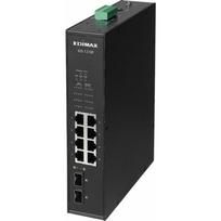 Edimax Industrieller 10-Port Gigabit PoE+-DIN-Schienen-Switch mit 2 SFP-Ports | IGS-1210P | 4717964704696
