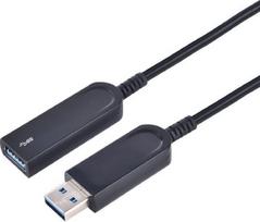 Kabel USB MicroConnect USB-A - USB-A 20 m Czarny (USB3.0AAF20AOP) | USB3.0AAF20AOP | 5704174065746