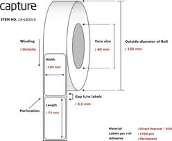Capture Label 100x74, Core 40, | CA-LB3016 | 5706998986030