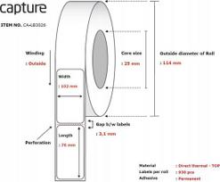 Capture Label 102x76, Core 25, | CA-LB3026 | 5706998986139