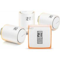 Netatmo Netatmo Zestaw Thermostat + 3x Valves | NBU-NTH-NAV-EU | 3700730503426