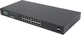Switch Intellinet Network Solutions Gigabit 16x RJ45, POE+, 2x SFP, LCD, Rack 19 (561259) | 561259 | 0766623561259