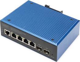 Switch Digitus DIGITUS Ind. 4+2-Port L2 managed Gigabit Ethernet Switch 4 x GE RJ45 + 2 SFP Port | DN-651154 | 4016032490203