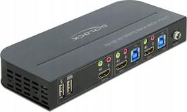 Przełącznik Delock DeLOCK Switch HDMI KVM 4K 60Hz w. USB 3.0 + A - 11481 | 11481 | 4043619114818