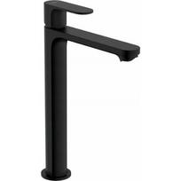 Bateria umywalkowa Hansgrohe Rebris S - Jednouchwytowa bateria umywalkowa 240 CoolStart do mis umywalkowych z kompletem odpływowym, czarny mat | 72580670 | 4059625418505
