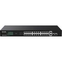 Tenda TEG1128P-24-250W PoE+ Gigabit switch 24x 1Gb/s PoE+ 802.3af/at + 2x SFP + 2x RJ45, 230W, Rack | TEG1128P-24-250W | 6932849436594