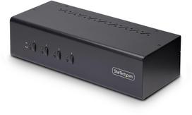 StarTech.com 4-Port Dual-Monitor DisplayPort KVM Switch, 4K 60Hz, 2x USB 5Gbps Hub Ports, 2x USB 2.0 HID Ports, Hotkey and Push-Button Switching, TAA Compliant - 3.5mm Audio, HDCP (P4DD46A2-KVM-SWITCH) - KVM-/Audio-Switch - 4 x KVM/Audio/USB - 1 loka | P4DD46A2-KVM-SWITCH | 065030899697