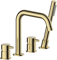 5035-210-31 / KFA / MOZA /  BATERIA WANNOWA 4-OTWOROWA STOJĄCA , BRUSHED GOLD | 5907571505390 | 5907571505390