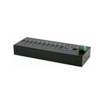 Exsys EX-11230HMS 10 Port USB 3.2 Gen 1 HUB Din-Rail Kit i ściana VIA VL811+ Chipset | 4718359112300 | 4718359112300