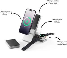 Ładowarka Alogic Alogic Matrix+ 3-in-1 Magnetic Charger+Power Bank+AW Puk grey | MSPBDDAWC-G | 9350784027788