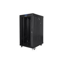 RACK installation cabinet solution 19 22U 800X800 black LCD glass door (FLAT PACK) | FF01-8822-12BL | 5901969433906