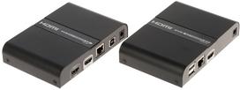 System przekazu sygnału AV EXTENDER HDMI+USB-EX-100-4K-V2 | HDMI+USB-EX-100-4K-V2 | 5907634559971