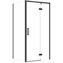 Cersanit SET C111 KABINA LARGA ZAWIAS PRAWA CZARNA 100X80X195SZK TRANS WIR | SZEZ1004681522 | 5901771132349