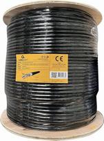 Gembird kabel drut FTP zewnętrzny żelowany kat. 6 305m czarny | FPC-6004GE-SO-OUT | 8716309126830